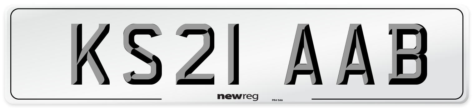 KS21 AAB Number Plate from New Reg